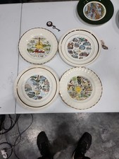 Dominion State Historic Locations Commemorative Collectors Plates 4 Set 10.25