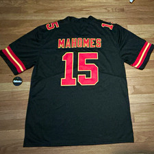  Kansas City Chiefs Patrick Mahomes #15 NFL Black Jersey XXL new picture
