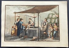 Bartolomeo Pinelli 1809 Antique Print Fryer Costumes Rome Original Colors picture