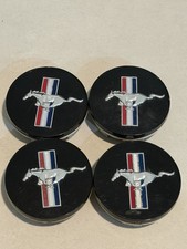 1994-2004 Ford Mustang Bullitt Alloy Tri Bar Pony Center Caps picture