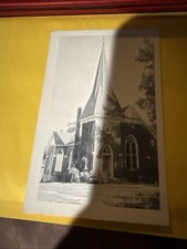 St Paul's Lutheran Church Street View Valley Falls Kansas Postcard unused Vintag picture