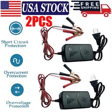 2PC 12V Car Battery Charger Maintainer Trickle RV for Truck Motorcycle ATV Auto picture