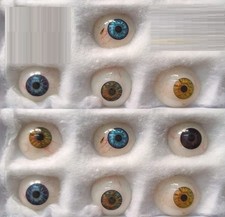 Vintage Human Prosthetic Eye Antique Glass Artificial Mix Eye 10PC  picture