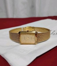 VTG SEIKO LASSALE 2F50 ULTRA-THIN DRESS WATCH GOLD TONE 12 JEWELS new Batt Conf. picture