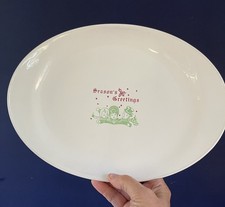 Rare Corning Ware Christmas Employee Only Carolers Oval Platter Dish Vintage picture