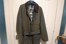 BARBOUR - A98 SOLWAY WAX COTTON JACKET - VINTAGE 2 CREST -MADE @ UK - OLIVE - 46 picture