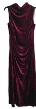 City Chic Mae Dress Burgundy Ruby Red Plus Midi Long Slit Fitted Formal 14US NWT picture
