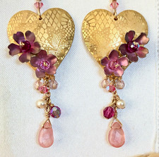 Gorgeous HOLLY YASHI w/ Gemstone drops long Earrings  picture