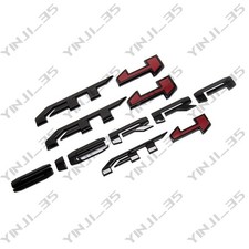 NEW 4PCS Gloss Red Black AT4 Emblem Sierra Badge Fit 2019-2026 GMC Sierra 1500 picture