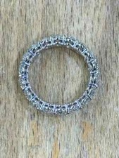 Certified 5Ct Oval Cut Lab-Grown/CVD Diamond Full Eternity Band 14K White Gold picture