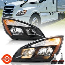 For 2018-2024 Freightliner Cascadia Halogen W/Bulbs Headlight Headlamp LH+RH SET picture