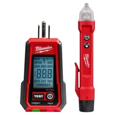 Milwaukee 3211-20 Digital GFCI Receptacle Tested & Voltage Detector w/ LED picture