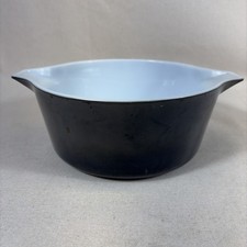 Vintage Pyrex Casserole 475-B Pueblo Charcoal Gray Black 2.5 Qt No Lid CLEAN picture