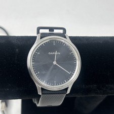 Garmin vivomove HR Hybrid Smartwatch 42mm Silver Steel Case Black Band /Working picture