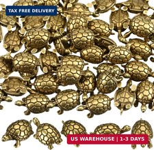 50 Pcs Small Turtles, Mini Brass Figurines, Small Metal Tortoise picture