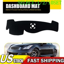 Dash Cover Mat For INFINITI G25 G35 G37 Q40 Black Anti-Glare Dashboard Pad 1~10X picture