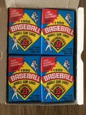 1990 Bowman Baseball Factory Wax Pack Box 504 Cards Mint Condition  picture