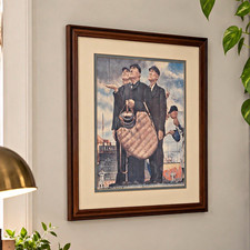 Framed Norman Rockwell “Tough Call” Print | Vintage Baseball Artwork  picture