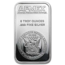 5 oz Silver Bar APMEX .999 Fine picture