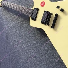 Solid Body Electric Guitar Stainless Rounded Fret Edge Cream Fast Shipping picture