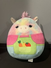 Squishmallows Esmeralda Unicorn 8” Plush Tie Dye Gardener 2020 Hang Tag picture