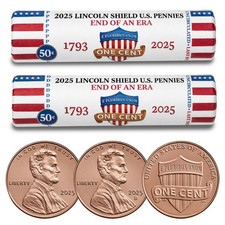 2025 P & D Final Issue Lincoln Cent Penny Rolls END OF AN ERA BU - Set of 2  P D picture