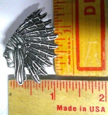 Indian Chief pin vintage Native American collectible old biker vest memorabilia picture