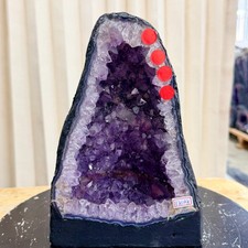 8.14LB Natural Amethyst Geode Quartz Crystal Cluster Cathedral Energy healing picture