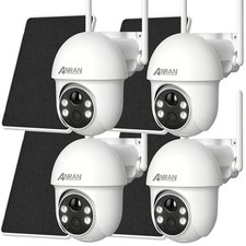 4Pack Solar Security Cameras System Wireless Outdoor Battery Powered WiFi Camera picture