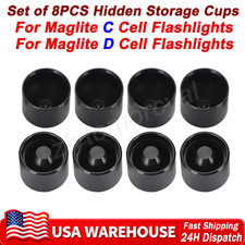 For Maglite C / D Cell Dry Storage Hidden Cups Anodized Aluminum Non Freeze Plug picture