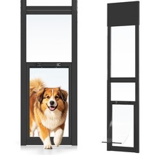 Adjustable Sliding Glass Dog Door – No Cutting Needed, Height Range 68.9