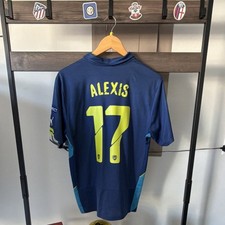 Arsenal 14-15 Alexis #17 Soccer Jersey M Blue Yellow Official size M picture