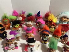 Vintage Russ Ace DAM Troll Lot of 27 Various Troll Dolls and Sizes Halloween picture