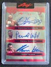 FLOYD MAYWEATHER JR WHITAKER HEARNS 2/3  2023 Leaf Magnificence picture