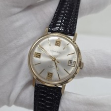 Vintage Caravelle Bulova 1970's Men's Mechanical Dress Wrist Watch Gold Tone picture