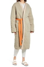 NWT OFFHOURS The Homecoat Michelangelo Sage Green Quilted Robe One Size OS Outer picture