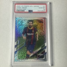 2020-21 Topps Chrome UCL Japan Edition Lionel Messi #1 MOJO REFRACTOR PSA 10 picture