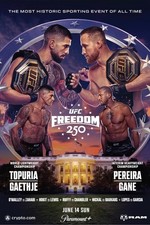 UFC Freedom 250 Topuria Vs. Gaethje 12x18 Fight Poster Reprint picture
