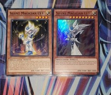 Yugioh Silent Magician LV4 common & Silent Magician LV8 Ultra Rare YGLD NM Set picture