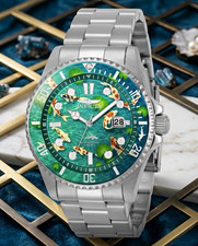 Invicta Pro Diver ‘Visions from Above’ Men 43MM Luxury Koi Fish Pond Peace Watch picture