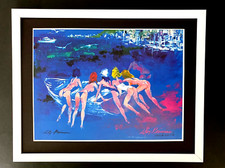 LEROY NEIMAN +  SKETCHBOOK DRAWING MONACO + CIRCA 1970'S + SIGNED PRINT FRAMED picture