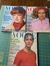 3 VTG Vogue Magazine LOT 1971 Jan May Sept No Label Hutton Summer Winter PERFECT picture