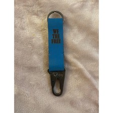 NWOT We the Free Leather Embossed Hooked Keyring in Blue picture