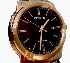 Brand New Citizen Eco-Drive Men's AW1218-56E Black Dial 41mm SS Bracelet Date picture