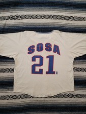 Vintage 90s Logo Athletic Sammy Sosa Chicago Cubs Button Front Jersey Shirt Men picture