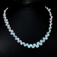 Very Attractive White Ethiopian Opal 67. Cts Beaded Fabulous Necklace VK 19 E711 picture