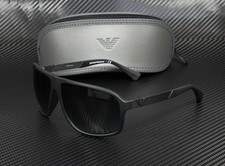 EMPORIO ARMANI EA4029 50638G Black Square 64 mm Men's Sunglasses picture