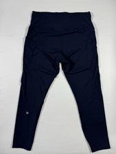 Lululemon Women’s Leggings Size 12 Navy Blue High Rise Side Pockets Running picture