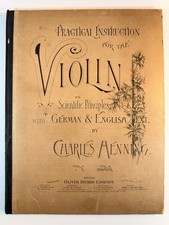 Antique Violin Instruction Book Charles Henning Ditson 1864 German English picture