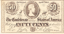 Confederate States of America 50 Cent Ephemera - Dr. Morse's Indian Root Pills picture
